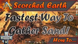 Ark Scorched Earth  Fastest Sand GatheringDoedicurus Method Ark Survival Evolved PC Tutorial [upl. by Beller59]