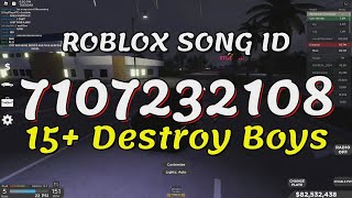 15 Destroy Boys Roblox Song IDsCodes [upl. by Cohlier440]