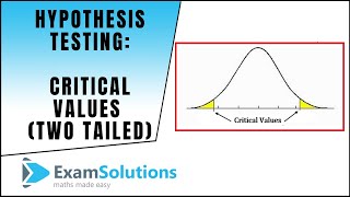 Hypothesis Testing  Critical Values  Two Tail Test  Binomial Distribution  ExamSolutions [upl. by Llehcnom261]