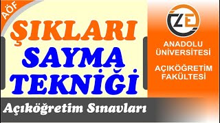 AÖF Sınavda Şıkları Sayma Tekniği  Netlerini Arttır [upl. by Doretta518]