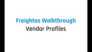 Freightos Walkthrough Vendor Profiles [upl. by Annyrb]