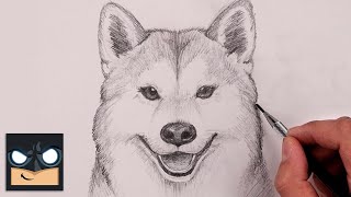 How To Draw a DOG  SHIBA INU PUPPY  Sketch Tutorial [upl. by Solly]