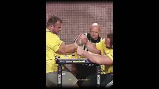 Denis Cyplenkov and Dave Chaffe Crazy Match 🦾🥶 deniscyplenkov armwrestling shorts motivation [upl. by Chally]