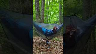 I slept in a hammock alonehammockcamping solofemaletraveler hammocklife [upl. by Fronia]