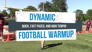 Football Dynamic Warm Up  PreGame or PrePractice Warm Up [upl. by Retla]