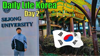 Sejong University Korea ll Student struggle ll Daily Vlog [upl. by Aieki]