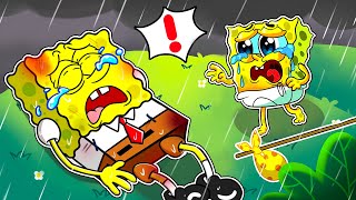 No Way Daddy please wake up Dont leave me alone Sad Story Spongebob life Animation [upl. by Dragon]