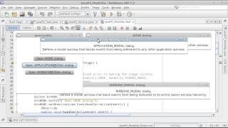 JavaFX example javafxstageModality [upl. by Rawley]