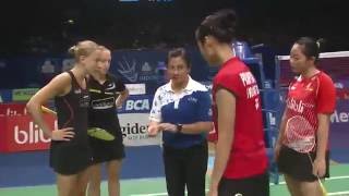 BCA Indonesia Open 2016  Badminton QF M1WD  NurPra vs MusPiek [upl. by Eecats]