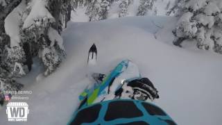 Raw GoPro  Polaris Turbo RMK Axys 800 Deep Powder [upl. by Adehsor]