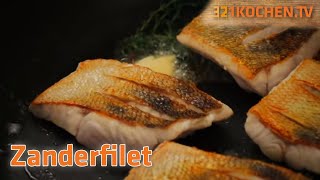 Zartes Zanderfilet  Fischfilet perfekt braten mit Rezept [upl. by Werdn]