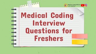 Medical coding interview questions and Answers for freshers medicalcoding medicalcodinginterview [upl. by Holub79]