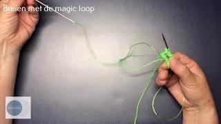 Breien op een rondbreinaald met de Magic loop [upl. by Camden]