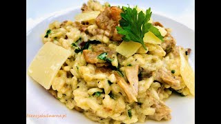 Risotto z kurkami w sosie śmietanowym [upl. by Ulund267]