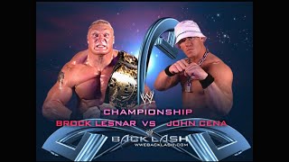 Story of Brock Lesnar vs John Cena  Backlash 2003 [upl. by Stickney]