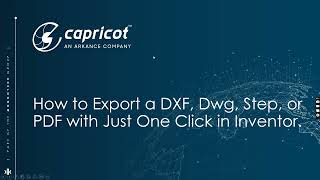 How to export a DXF DWG STEP or PDF with just one click in Inventor [upl. by Yrian]