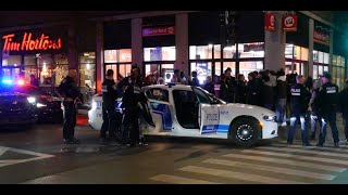 Montreal police Eclipse Group in action in the Plateau Mont Royal borough  20241102 [upl. by York]