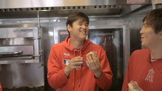 Mike Trout has Shohei Ohtani losing it while trying stadium food  Angels Weekly [upl. by Iderf]