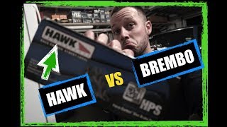 BEST BRAKE PADS BREMBO VS HAWK REVIEW [upl. by Ahsenek]