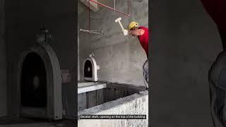 Elevator shaft opening on the top of the building [upl. by Hamfurd]