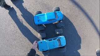 Arrma GraniteBig Rock 3s vs Proline ProMT4x4 Fusion SCT Tekno MT410 and Outcast 6s [upl. by Lebazi]