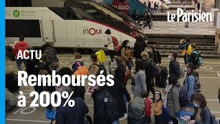 Grève SNCF un bon d’achat et un remboursement pour les voyageurs dont le train est annulé [upl. by Eldwen]