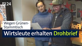 Gasthof erhält Drohbrief wegen GrünenStammtisch  BR24 [upl. by Darius]