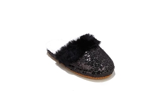 Soft Cozy Faux Fur Sequin Slipper [upl. by Ahseinad389]