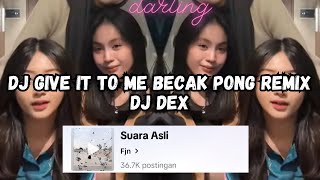 DJ GIVE IT TO ME BECAK PONG REMIX INDOBOUNCE 🎶 DJ BARBIE BREAKBEAT VIRAL TIKTOK 2024 [upl. by Econah156]