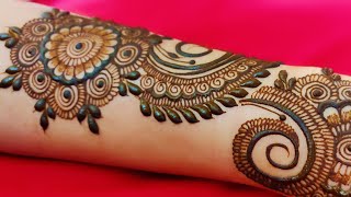 Easy Beautiful Arabic Mehndi Design for Rakhi  Back Hand Arabic Mehndi Design 2021  Arebic Henna [upl. by Earej]