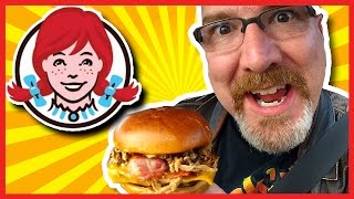 Wendys Pulled Pork Bacon Cheeseburger Review Plus Drive Thru Experience [upl. by Haelat416]