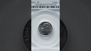 An 1800 1999 Dime Mint State 69 FULL BANDS [upl. by Sufur]