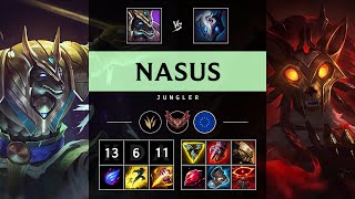 Nasus Jungle vs Kindred Triple Kill Rampage  EUW Grandmaster Patch 1423 [upl. by Loggins59]