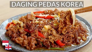 Andalan Favorit Resep Daging Tumis Pedas Ala Korea 5 Menit Jadi JeyukBokkeum [upl. by Llerej897]