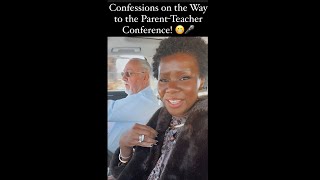 Confessions on the Way to the ParentTeacher Conference🤣🎤 ParentingHumor CoupleGoals FamilyLife [upl. by Geesey]