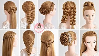 10 PEINADOS FACILES para ESTE 2024  Easy hairstyles [upl. by Neelyaj]