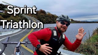 Sprint Triathlon Challenge  Road Bike Running Cold Water Swim  GoPro Hero 12 Route Review Tips [upl. by Elrebmik]