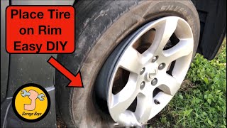 How To Put Tire On Rim DIY  Life Hack [upl. by Otcefrep]