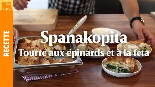 Spanakopita  Tourte aux épinards et à la feta [upl. by Babcock291]