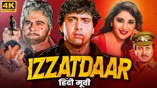 Govindas IZZATDAAR 1990 Full Hindi Movie  Madhuri Dixit Dilip Kumar  Bollywood Action Movie [upl. by Ecnerewal777]