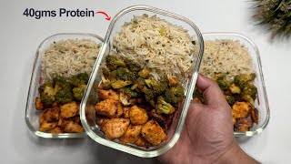 Easy high protein meal prep in 30mins  Chicken Broccoli Rice but better [upl. by Anidem938]