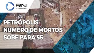 Petrópolis sobe para 55 o número de mortos [upl. by Alit764]