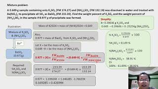 Precipitation gravimetry mixture problem [upl. by Armallas]