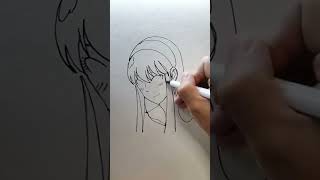 How to draw Yor Forger with Mangaka app drawing anime [upl. by Laughton233]