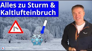 Sturmlage Dienstag Kaltlufteinbruch und Schnee [upl. by Imaon747]