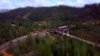 Tilt Shift of Freight Train in Colfax CA [upl. by Serle]