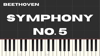 How to Play Beethovens Symphony No 5 1st Movement on Piano  Classical Piano Tutorial [upl. by Mariele]