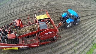 aardappels rooien met grimme SE15060 Kartoffelerntepotato harvest [upl. by Lyrac]