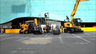 JCB Dancing Digger Supershow Intermat 2012 [upl. by Sokul481]