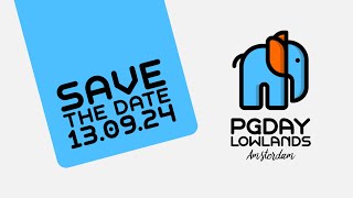 PGDay Lowlands 2024 LIVESTREAM [upl. by Ashlan301]